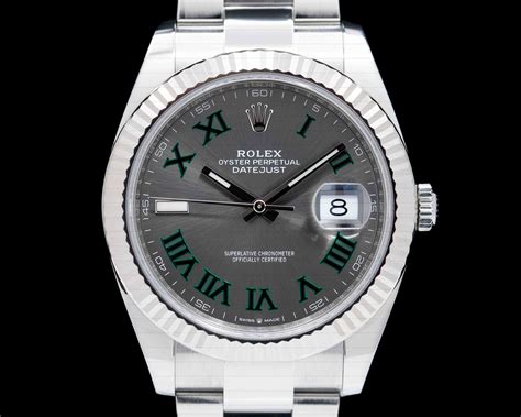 rolex datejust tennis player model green roman numbers|rolex datejust roman numerals price.